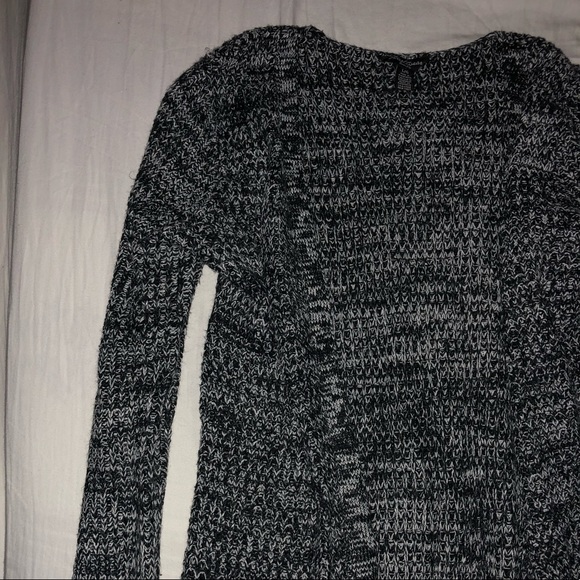 Long Heather Grey Knit Cardigan - Picture 2 of 2